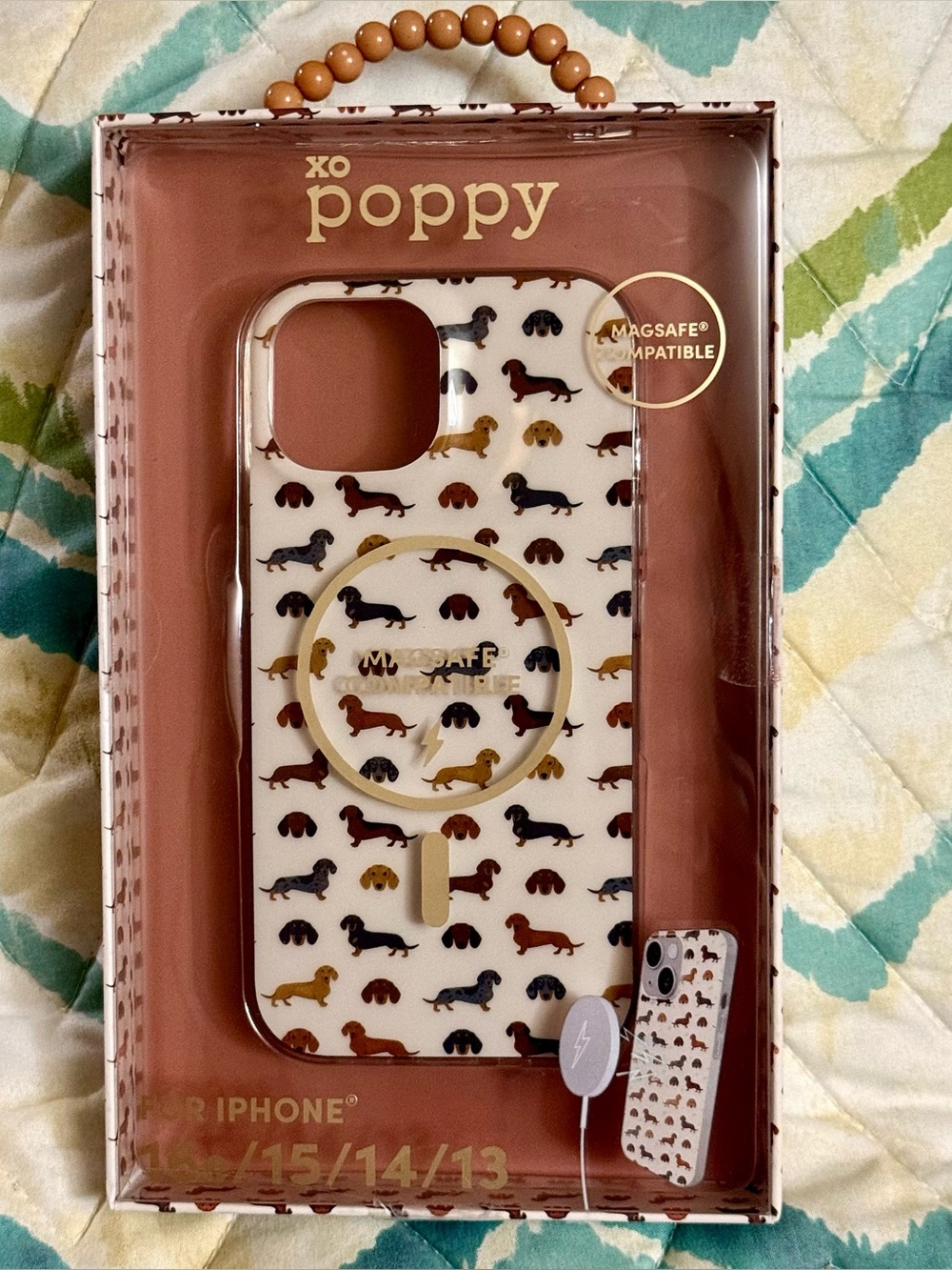 Dachshund Doxie Puppy Dog Pet Animal Print MagSafe iPhone 13/14/15 Case XO Poppy